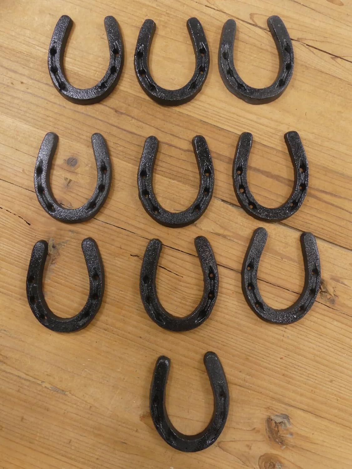 TM AKPMBWDO 10 CAST Iron Small Horseshoe 3' x 3 1/2' Horse Nick Nack Decorative Black Color