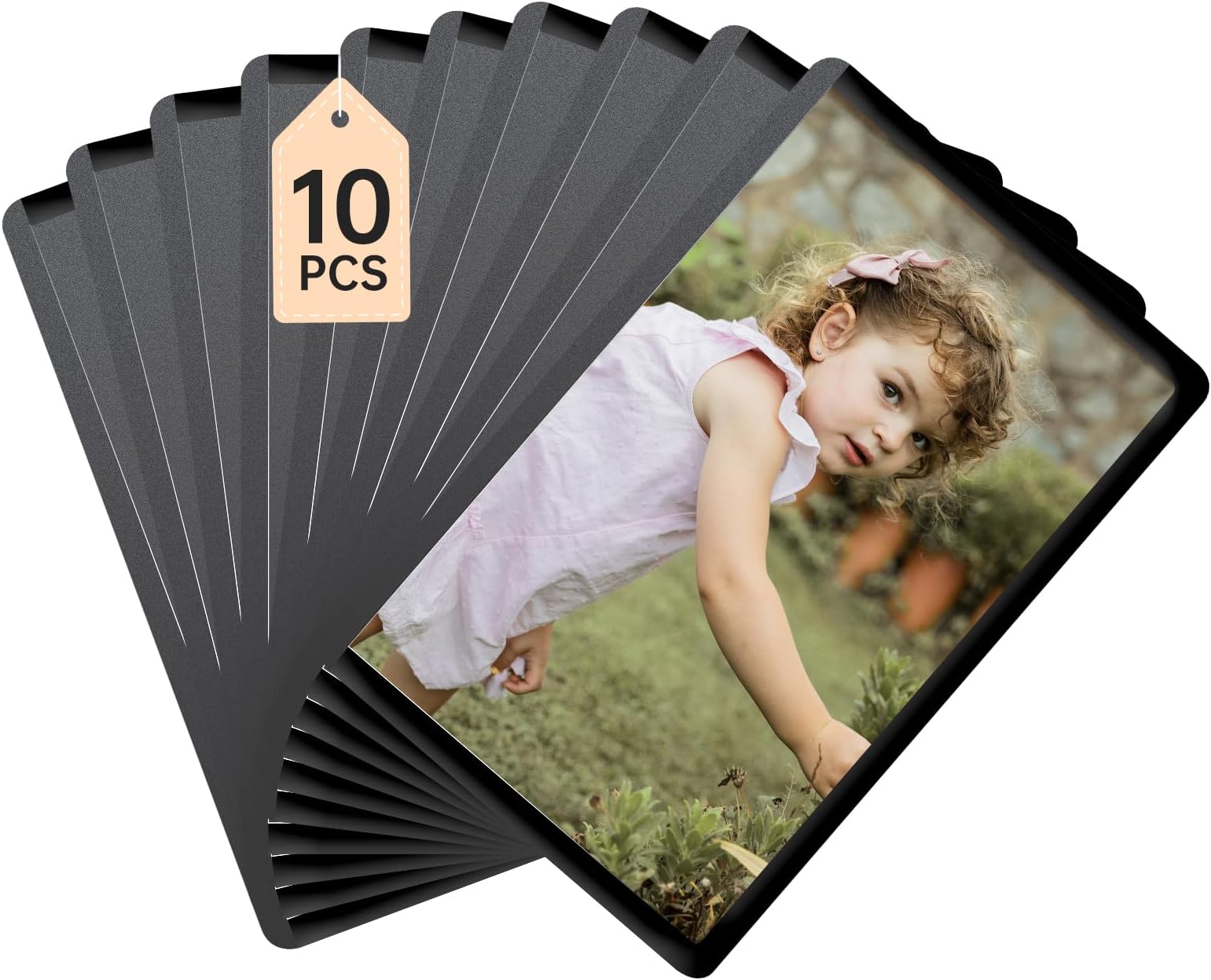 10 Stück Mini Magnet Bilderrahmen Für Kühlschrank - Schwarz/Weiß Set Für Fotos