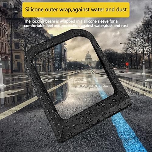 Roadnado Scooter Locks Anti Theft Bike U Lock Heavy Duty Anti Theft Motorcycle U Lock With 2 Keys, Soft Silicone-Coated Waterproof High-Security Bicycle Lock For Mountain Road Bike E-Bike Black #TOP4