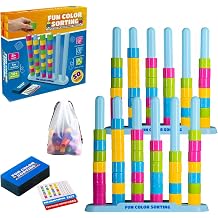 2Pack Color Stack Challenge Game 50 Cards Match & 80 Rings