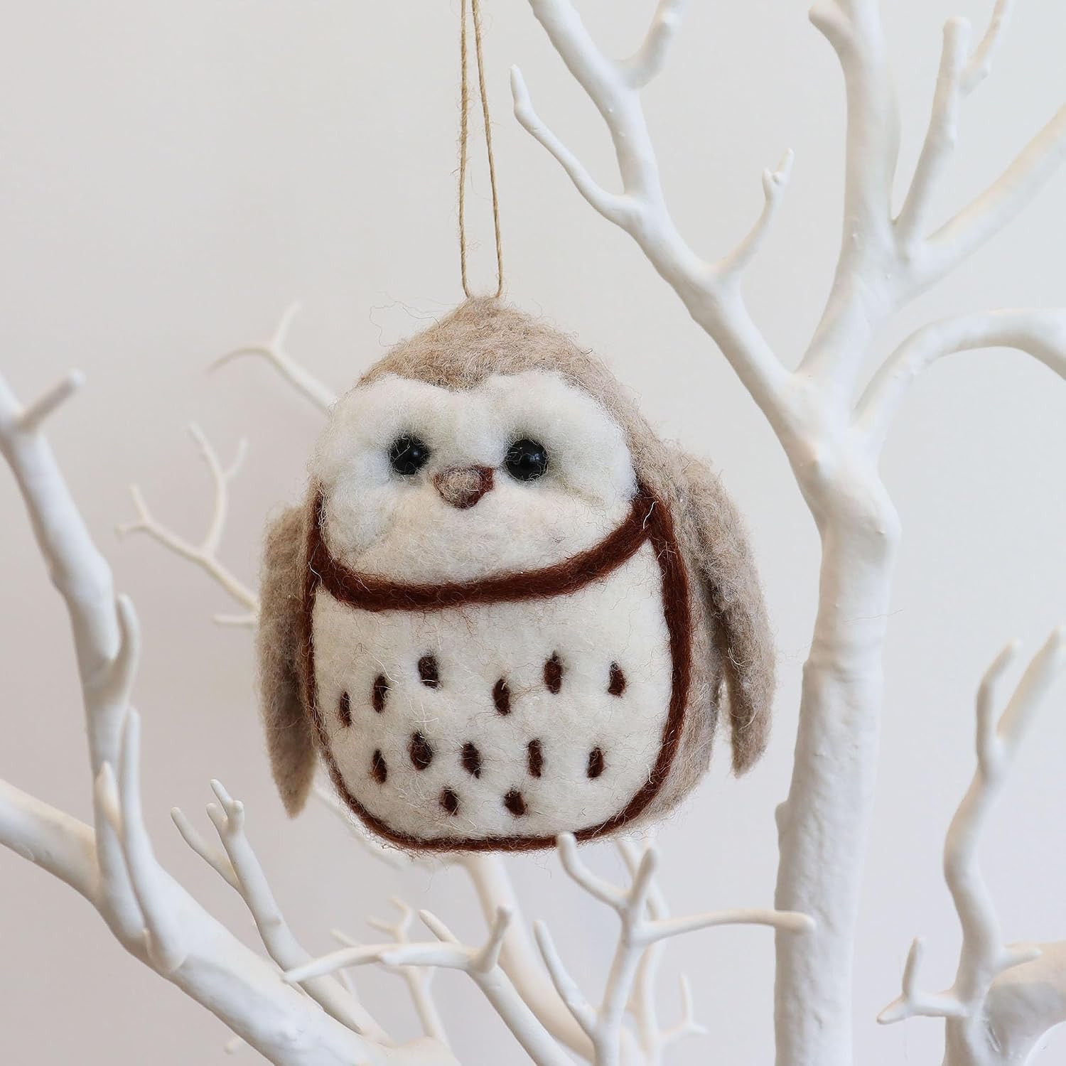 Trimits Needle Felting Craft Kit, Includes Roving Wool Needle Stuffing Instructions, Owl