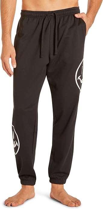 Joe Boxer French Terry Mens Pajama Pants with Pockets, Logo Print Mens Sleep Pants, Loungewear and Sleepwear