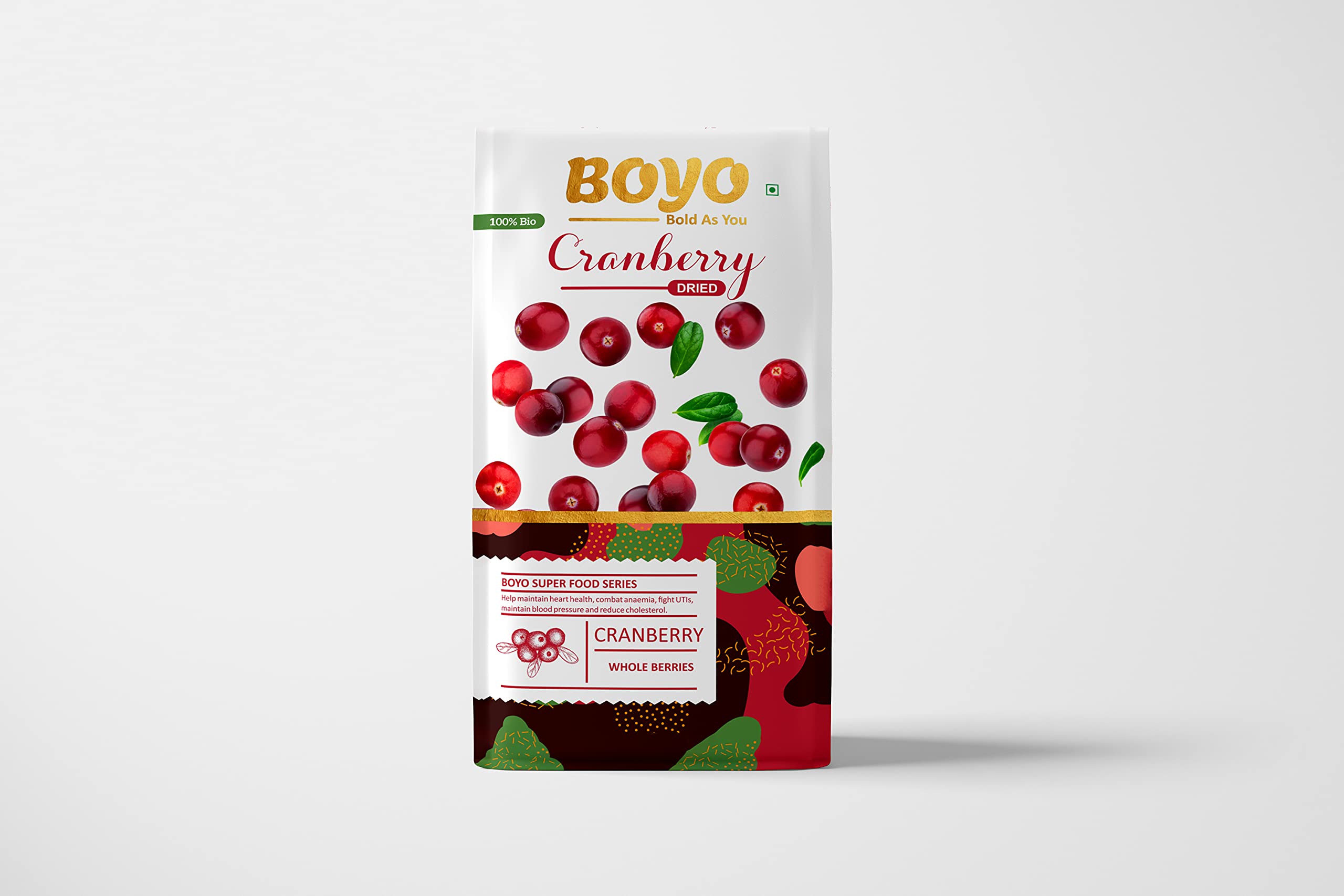 Buy BOYO Dried Whole Cranberry 200g, Gluten Free, Vegan and NON GMO, Unsweetened Cranberries Dry
