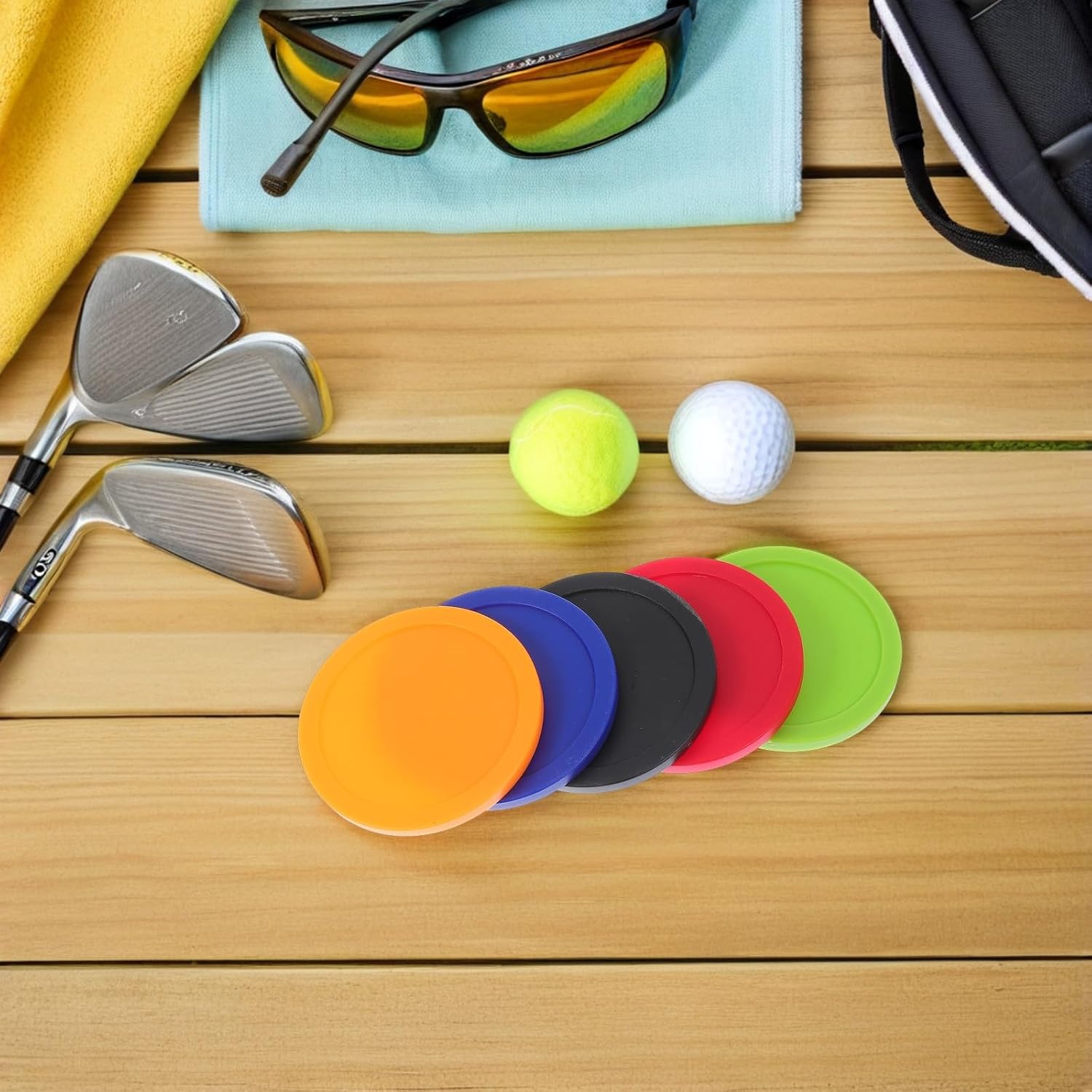8pcs Air Hockey Replacement Pucks - Air Hockey Table Pucks for Tables, 64mm Competition Official Game Equipment for Indoor Outdoor Sports Game