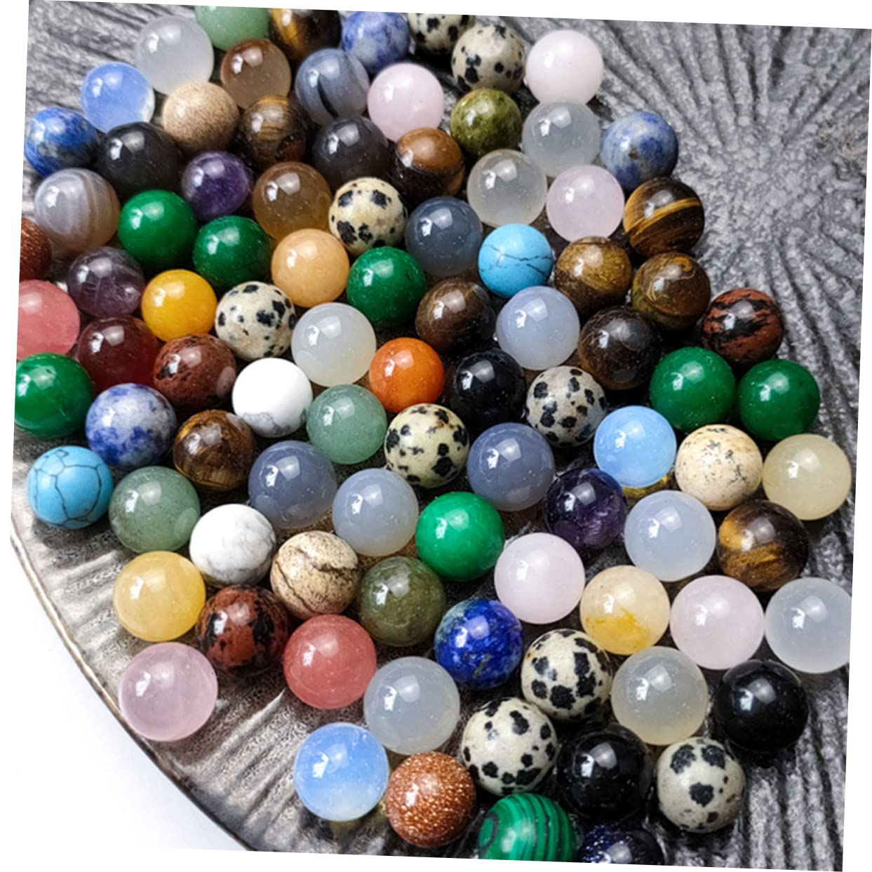 EXCEART 250piezas Abalorios De Pulidos Para Manualidades Perlas Sueltas Para Joyería Decoración De Pulseras y De Accesorios De Bricolaje