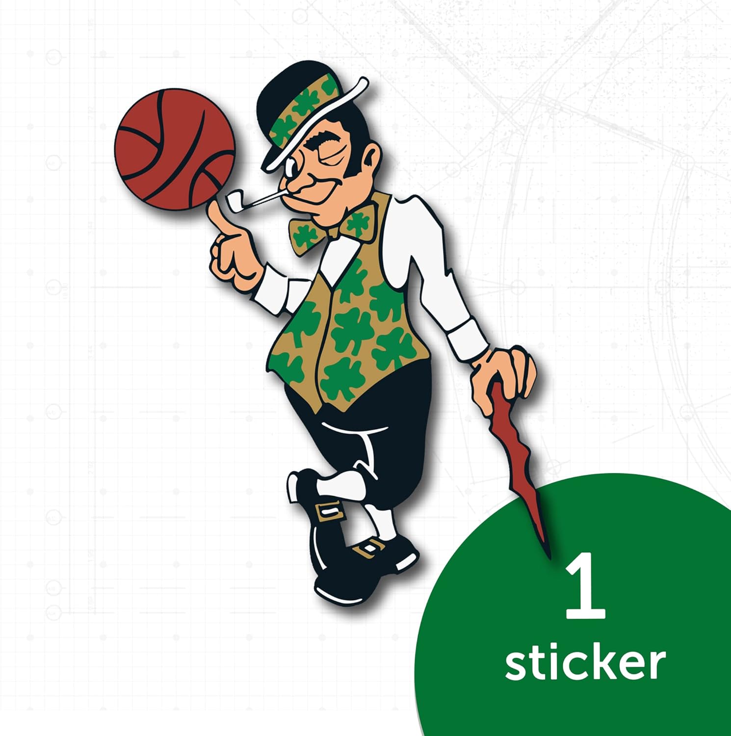 Desert Cactus Boston Celtics Sticker NBA Officially Licensed Vinyl Decal Laptop Water Bottle Car Scrapbook (Individual 2)