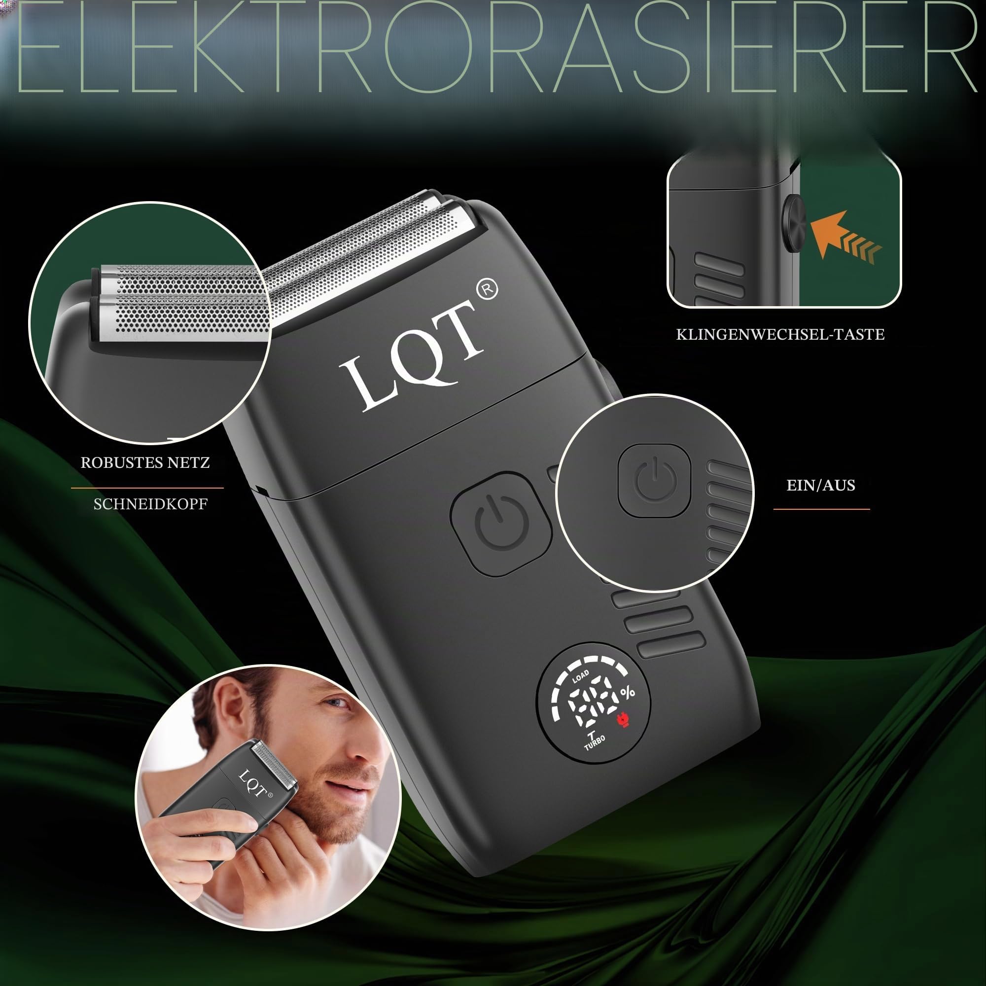 Haarschneidemaschine für Männer Professionell, Bartschneider Kits & Sets, Elektrorasierer, Haarschneidemaschine & Trimmer Keramik T-Klinge, für Barbier, Weihnachtsgeschenke für Männer (Schwarz)