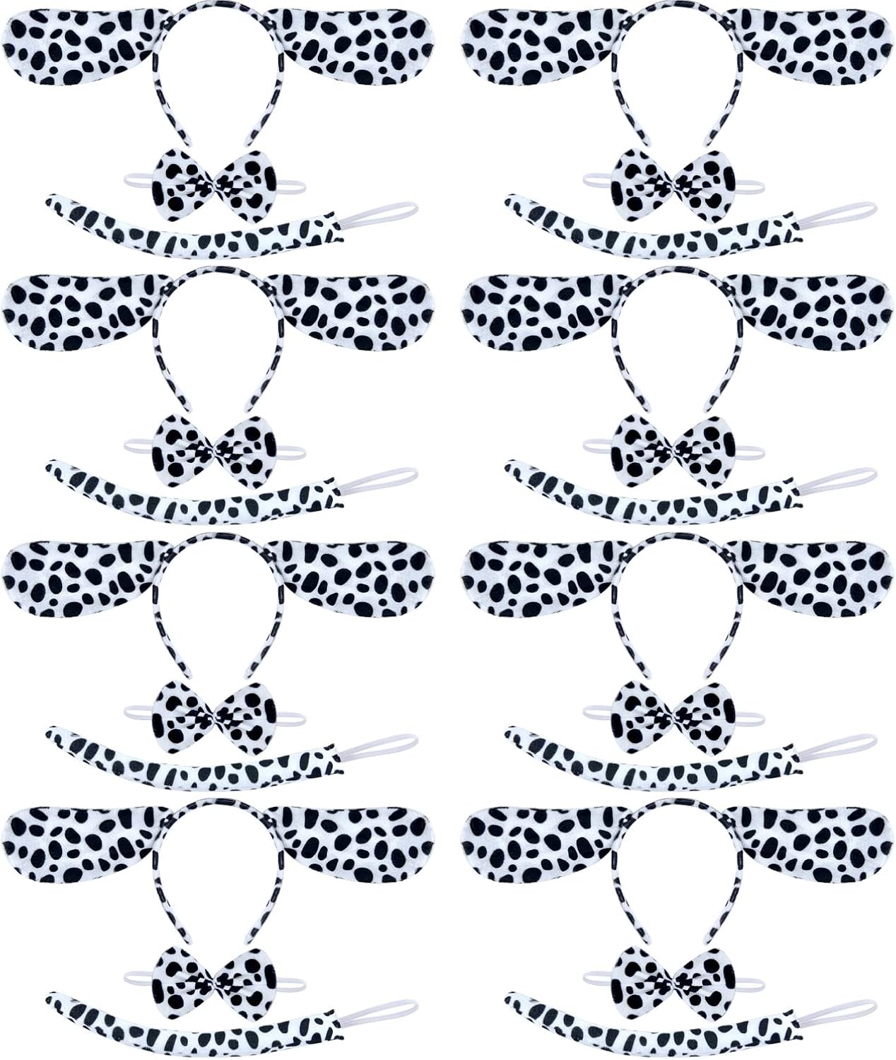Mototo 24 Pieces Halloween Dalmatian Costume Set Dog Ears