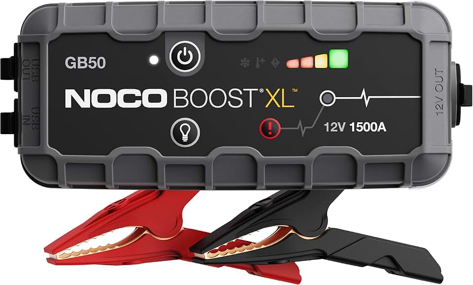 NOCO Boost GB50 1500A UltraSafe Jump Starter, 12V Lithium Battery Booster | Spark-Proof &amp; Reverse Polarity Protection, For Car, Truck, Motorcycle, SUV, Boat, ATV, RV, up to 7.0L Gas &amp; 4.5L Diesel