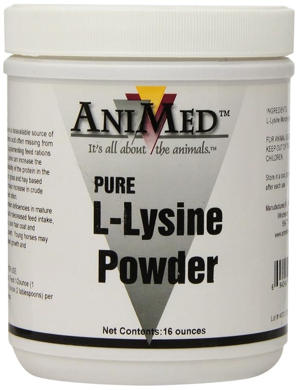 AniMed L-Lisina em Pó para Cavalos, 454 g