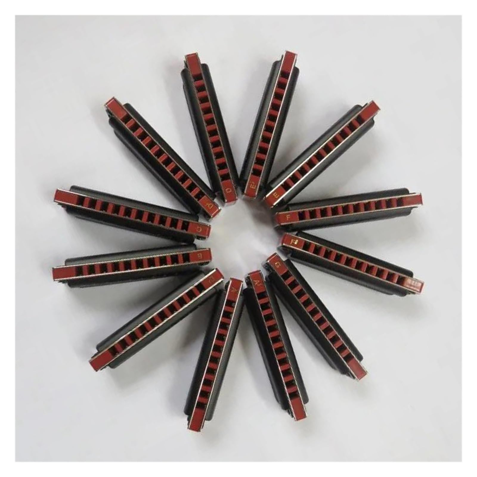Harmonijka Zestaw 12 kluczy Blues Harp Metal Harmonijka Diatoniczna czarna okładka dla początkujących