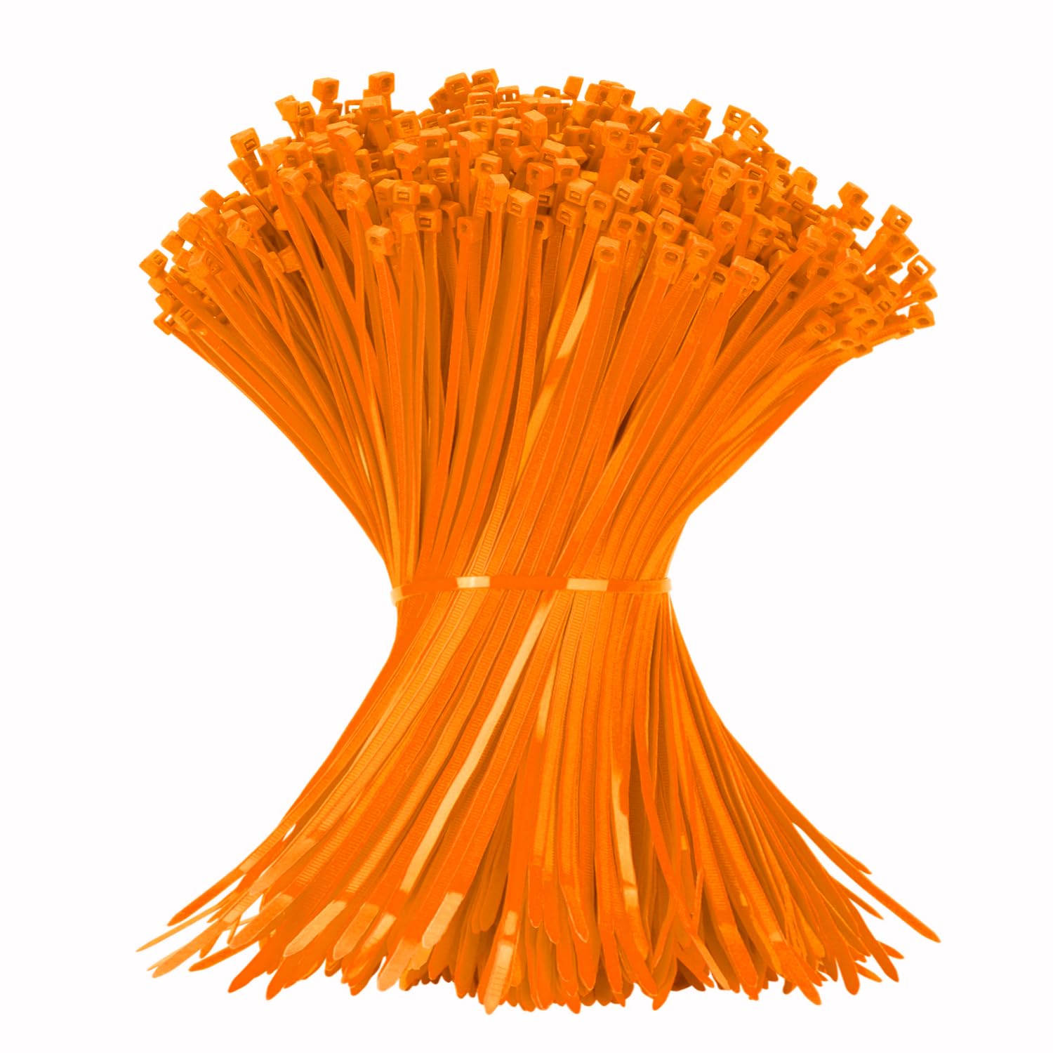 Armpow 12 Inch Zip Ties Orange 1000 PCS, 50 Lbs- Heavy Duty Tensile Strength, Nylon PA66 UV Resistant Cable Ties for Indoor and Outdoor Use - Ideal for object bundling and fastening