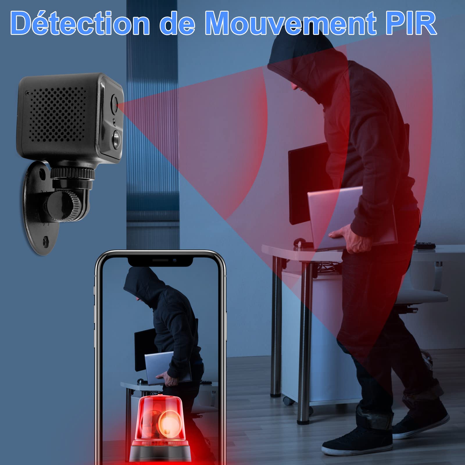 LXII Caéra Cachée Wifi Détecteur de Fuée Caéra Wifi Espion HD