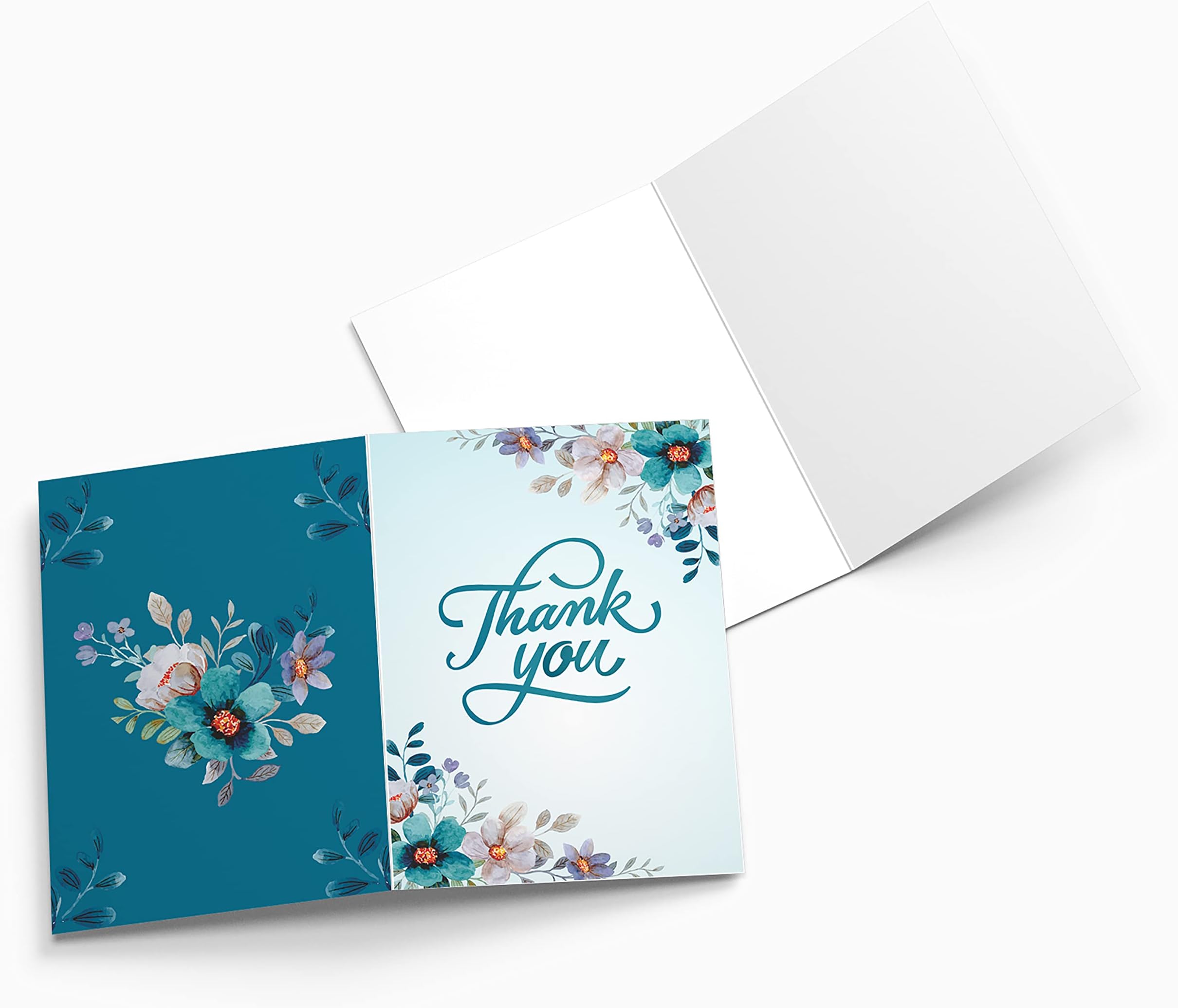 Rousrie - 50 Pieces Mini Folding Thank You Blank Note Cards for Greet Buyer