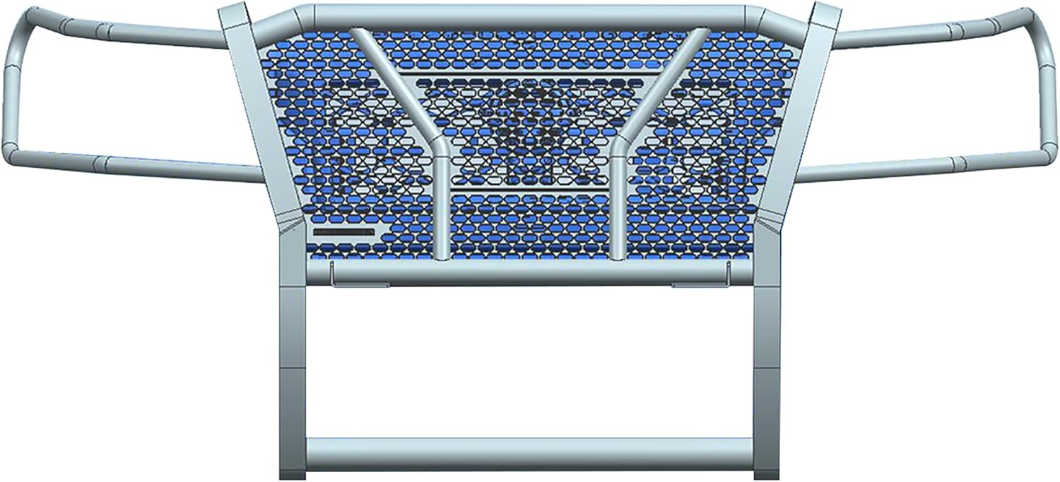 Black Horse RUGGED Heavy Duty Grille Brush Bumper Guard Modular Black Compatible with 2022-2024 Nissan Frontier-RU-NIFR22-B