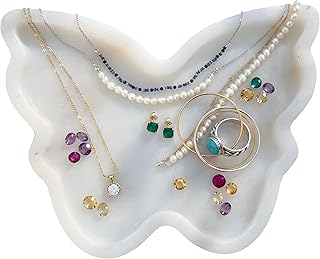 Marble Tray - Decorative Natural Stone Display for Bathroom, Vanity & Ho...