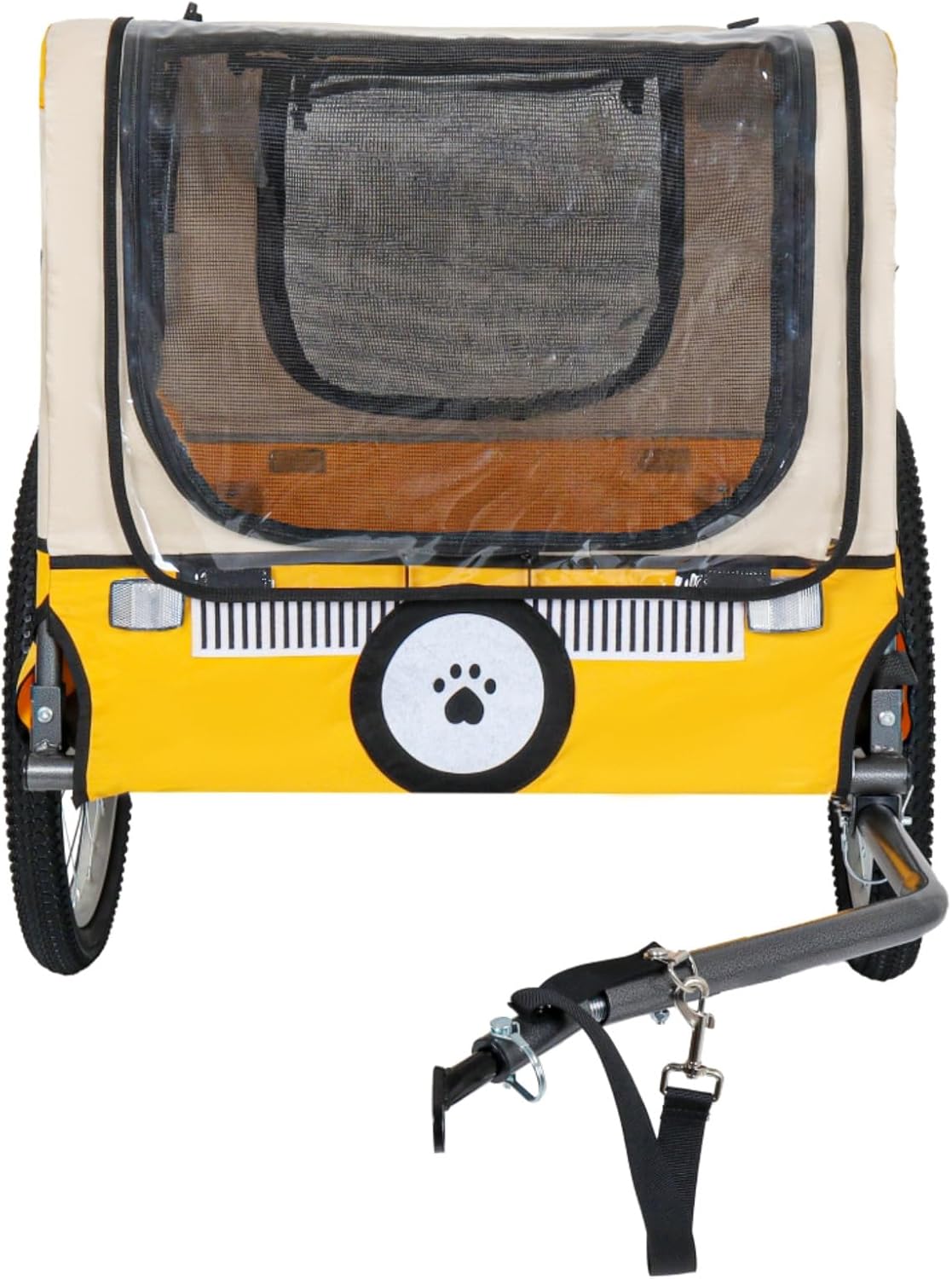 Collapsible Dog Bike Trailer for Large Dogs, Heavy Duty Pet Bicycle & Jogging Stroller w/ 20-Inch All-Terrain Tires, Folding Design,Supports Up to 88 lbs for Camping & Outdoor Adventures