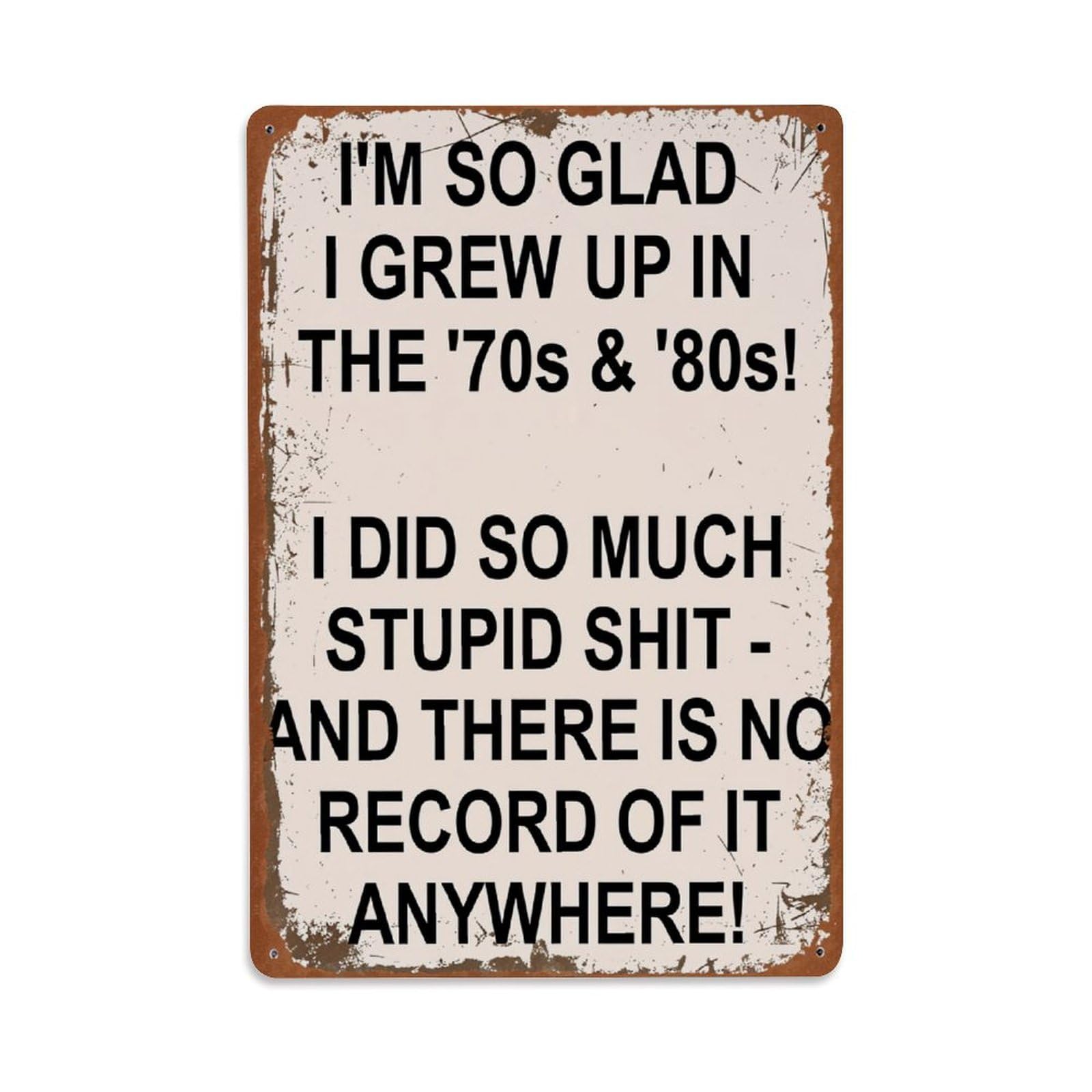 Enderetf Vintage Retro Nostalgic Humor Sign Print Tin Sign Metal Poster, Home Bar Garage Man Cave Cafe Indoor & Outdoor Wall Decoration 8X12inches