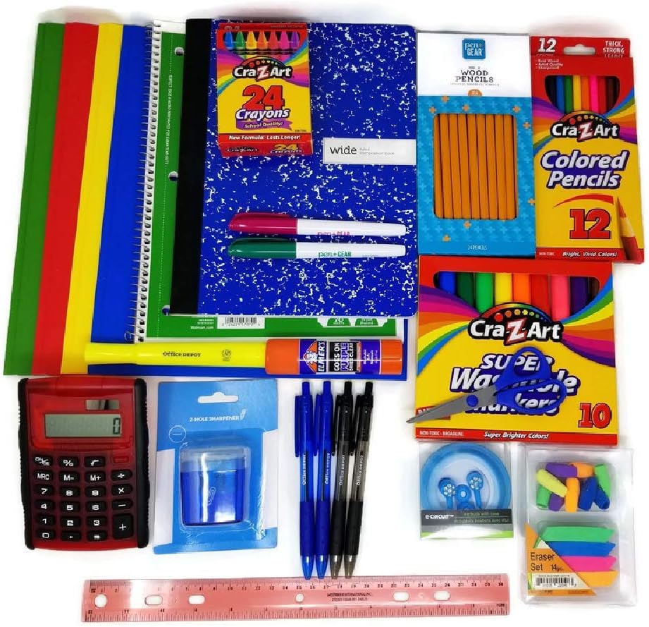 Back to School Supplies Essential Middle School Bundle - 4th Grade | 5th Grade | 6th Grade | 7th Grade