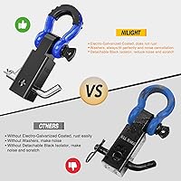 Vista 5 de Nilight Shackle Hitch Receiver 2Inch 45000 LBs Breaking Strength 3/4" D Ring Trailer Pin Heavy Duty Solid Recovery Towing Kit for Trucks Jeeps
