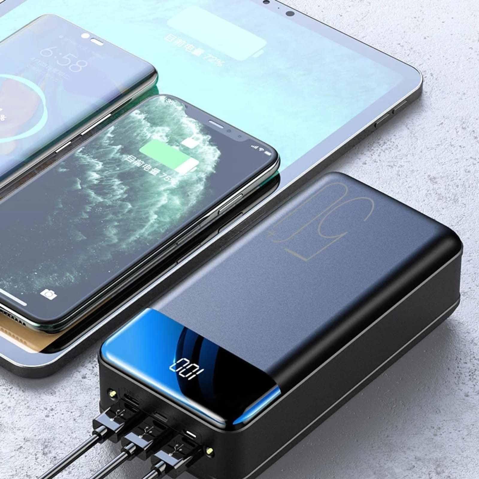 Power Bank KOVOL 100000mAh – Cargador Rápido Portátil 5V/2.1A – 2 Puertos USB – Batería Externa Universal