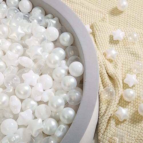 Miniatura 7 de TRENDPLAY 100 bolas de estrellas  Pelotas de juego no tóxicas sin BPA y ftalatos, bolas de plástico suave para niños de 1, 2, 3, 4, 5 años, bebés,