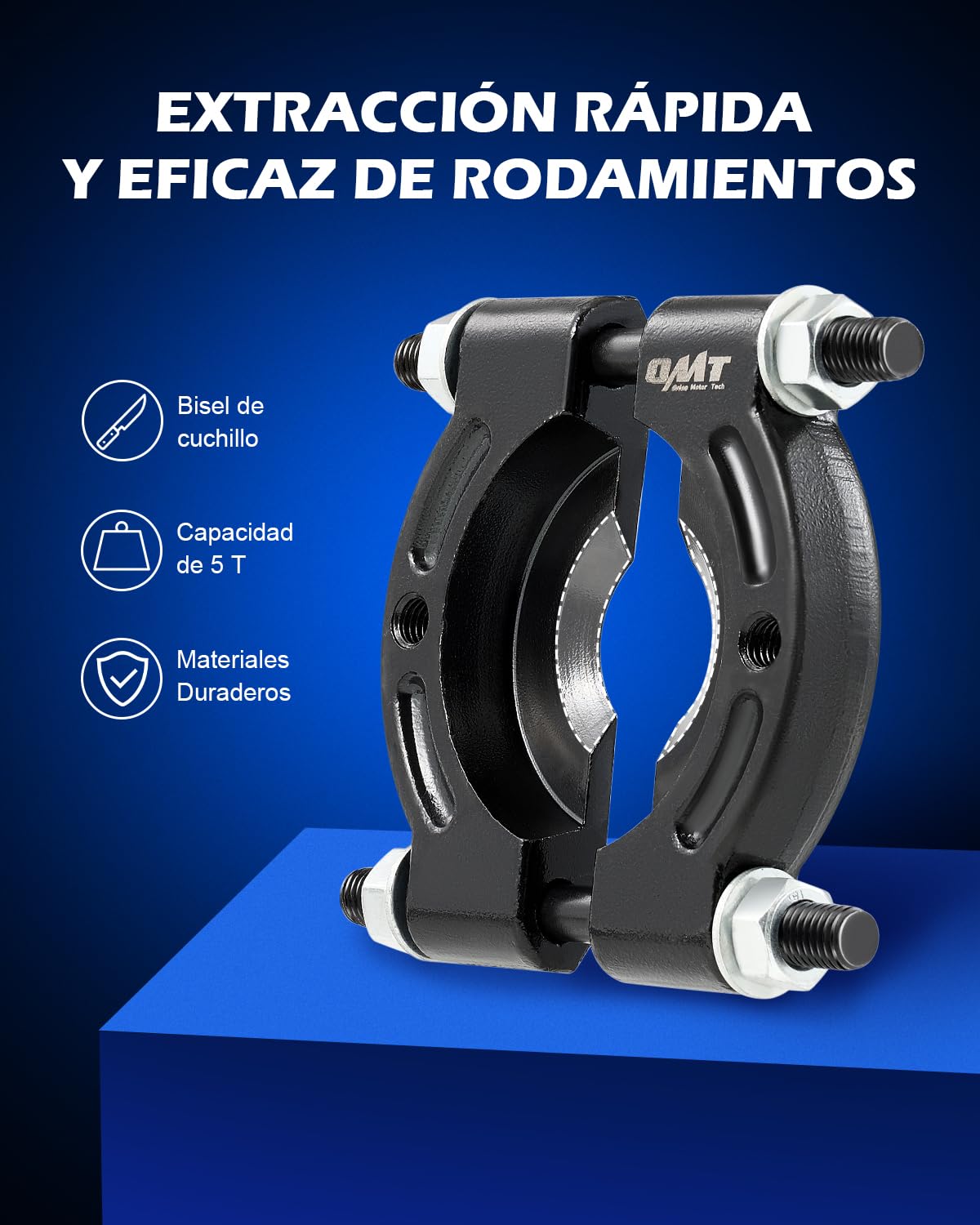 Orion Motor Tech Juego de Extractores de Rodamientos, Capacidad 5 T Extractor Cojinetes, Kit de Extracción de Cojinetes de Rueda de Piñón con Mordazas de 5 CM y 7.62 CM