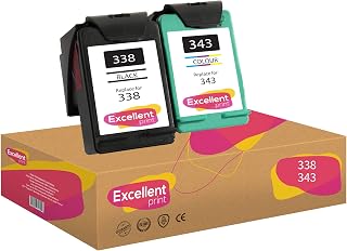 Excellent Print 338 343 Compatible Ink Cartridges for HP Officejet 100 Photosmart 2573 2575 8050