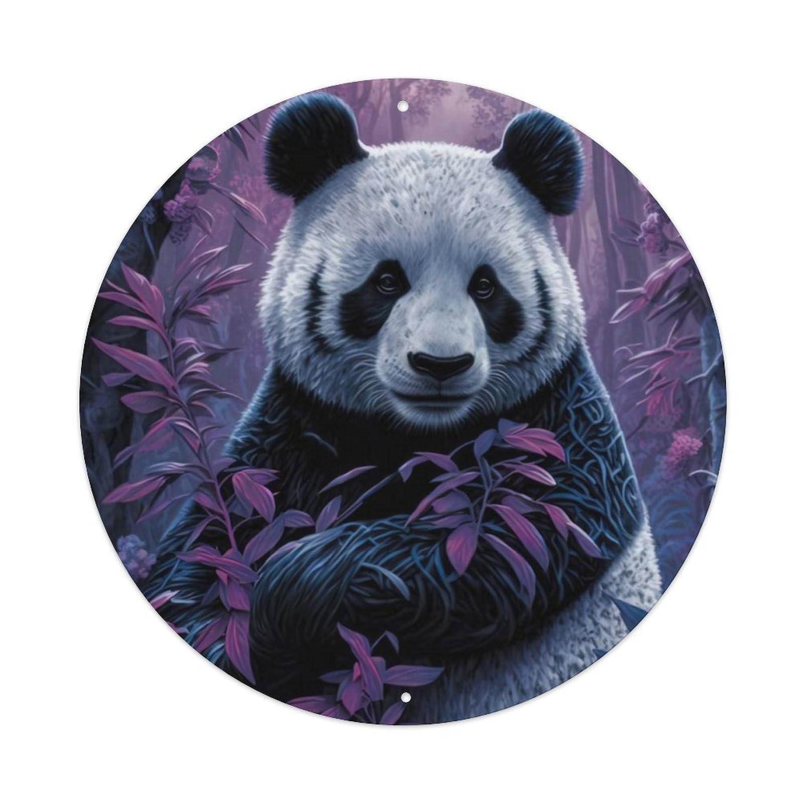 Animal Artwork Giant Panda in The Forest Metal Tin Sign