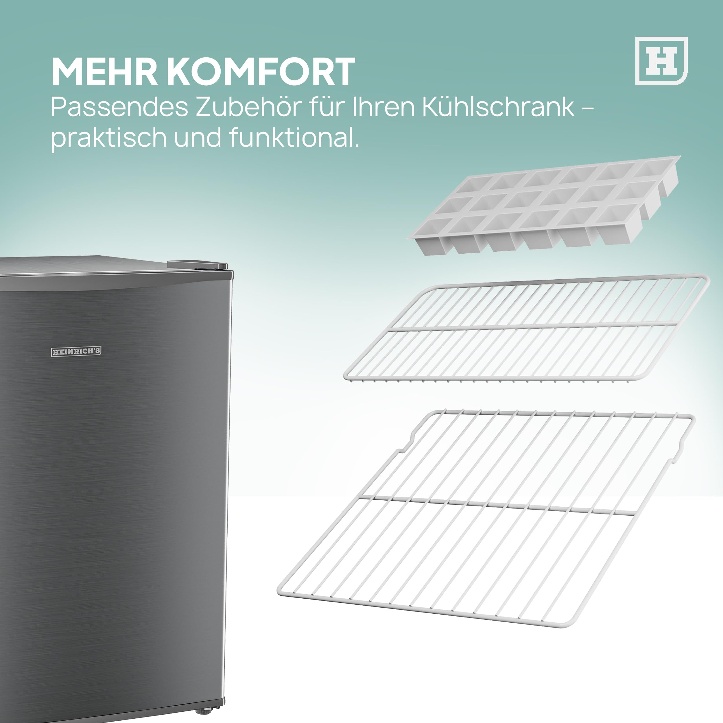 Heinrich’s Gefrierschrank bis -22°C Tiefkühlschrank 4-Sterne-Gefrierfach 40dB wechselbarer Türanschlag