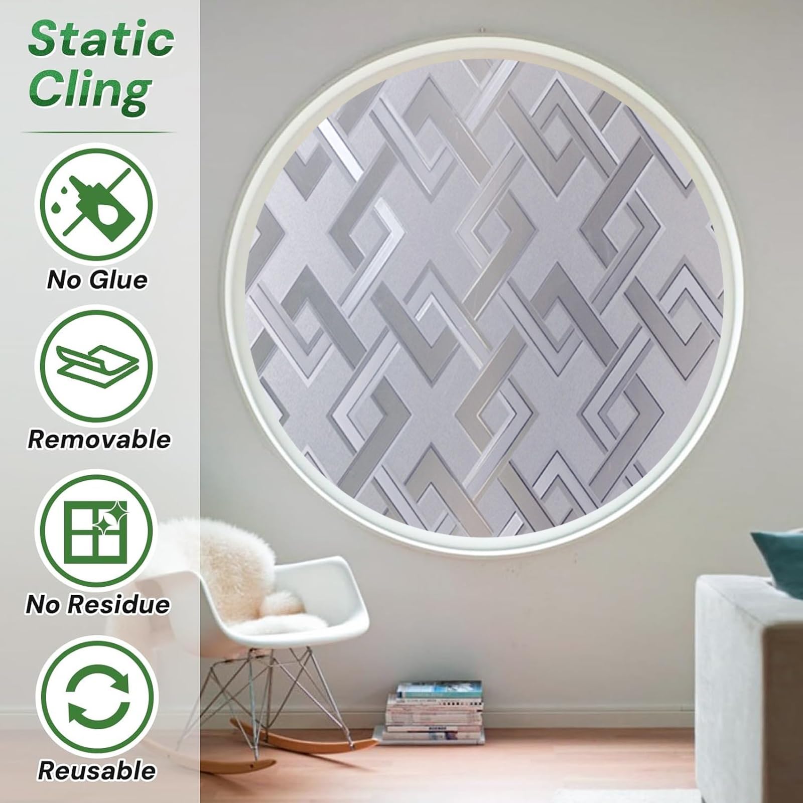 Vinilos para Cristales Opaco 110 x 1000 cm Lámina Protectora de Privacidad Anti UV, Calor Fácilmente Decorativos Reutilizar, para Dormitorio Oficinas, Diamante