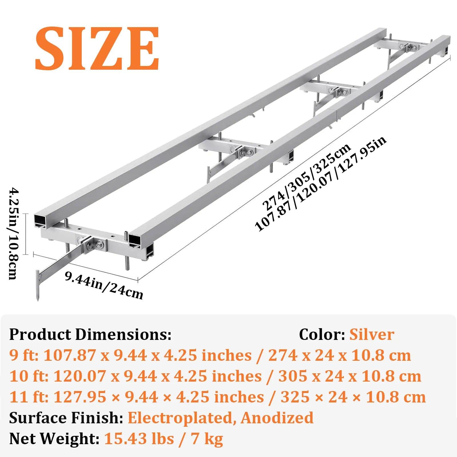 Aluminiowy system prowadnic szynowych (3,4 m)