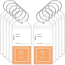 Kofferanhänger für Kreuzfahrten, 10 Stück, 19,2 X 8,9 Cm, Groß Gepäckanhänger mit Edelstahl Schlaufe, Transparente PVC Koffer Namensschild, Wasserdicht Kreuzfahrt Koffer Tag für Rucksack, Luggage
