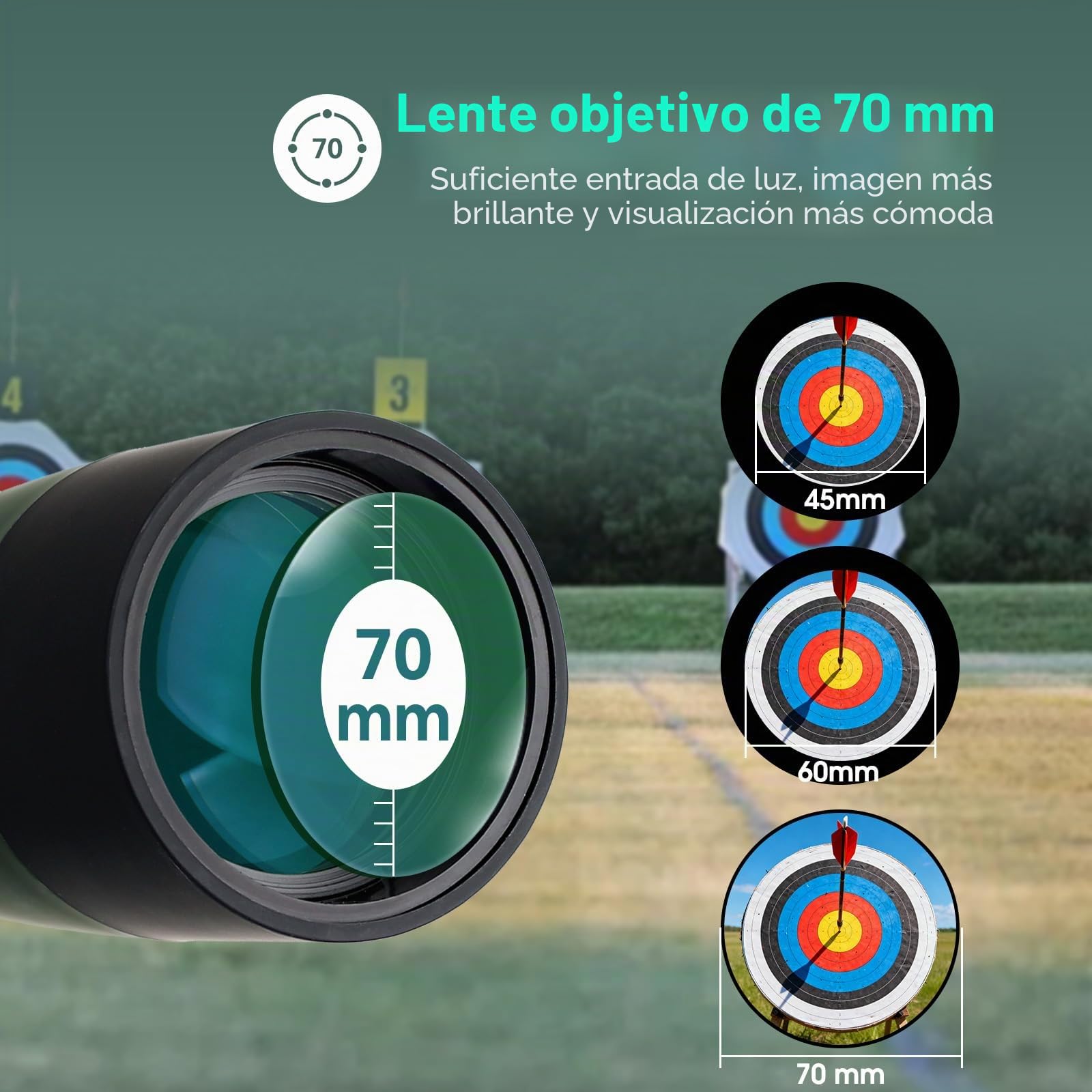 SVBONY, SV28, Telescopio de detección con trípode, ángulo de 25-75 x 70 mm con Adaptador de teléfono, Alcance Impermeable a Prueba de Niebla para observación de Aves o Vida Silvestre y Tiro al