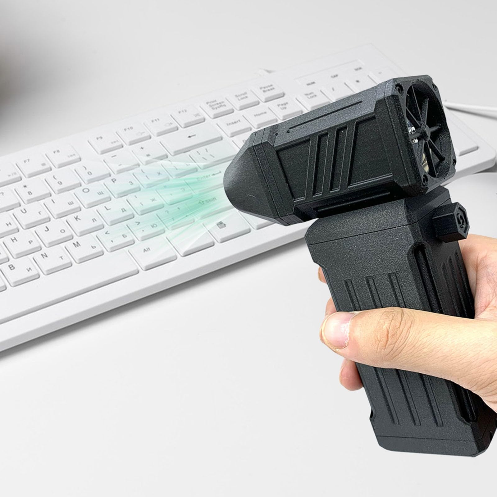 Bezprzewodowa dmuchawa odrzutowa, turbo wentylator dmuchawy pistolet elektryczny odkurzacz powietrza do czyszczenia komputera, samochodu, domku dla zwierząt, szybkiego ładowania, wydajny, 110000