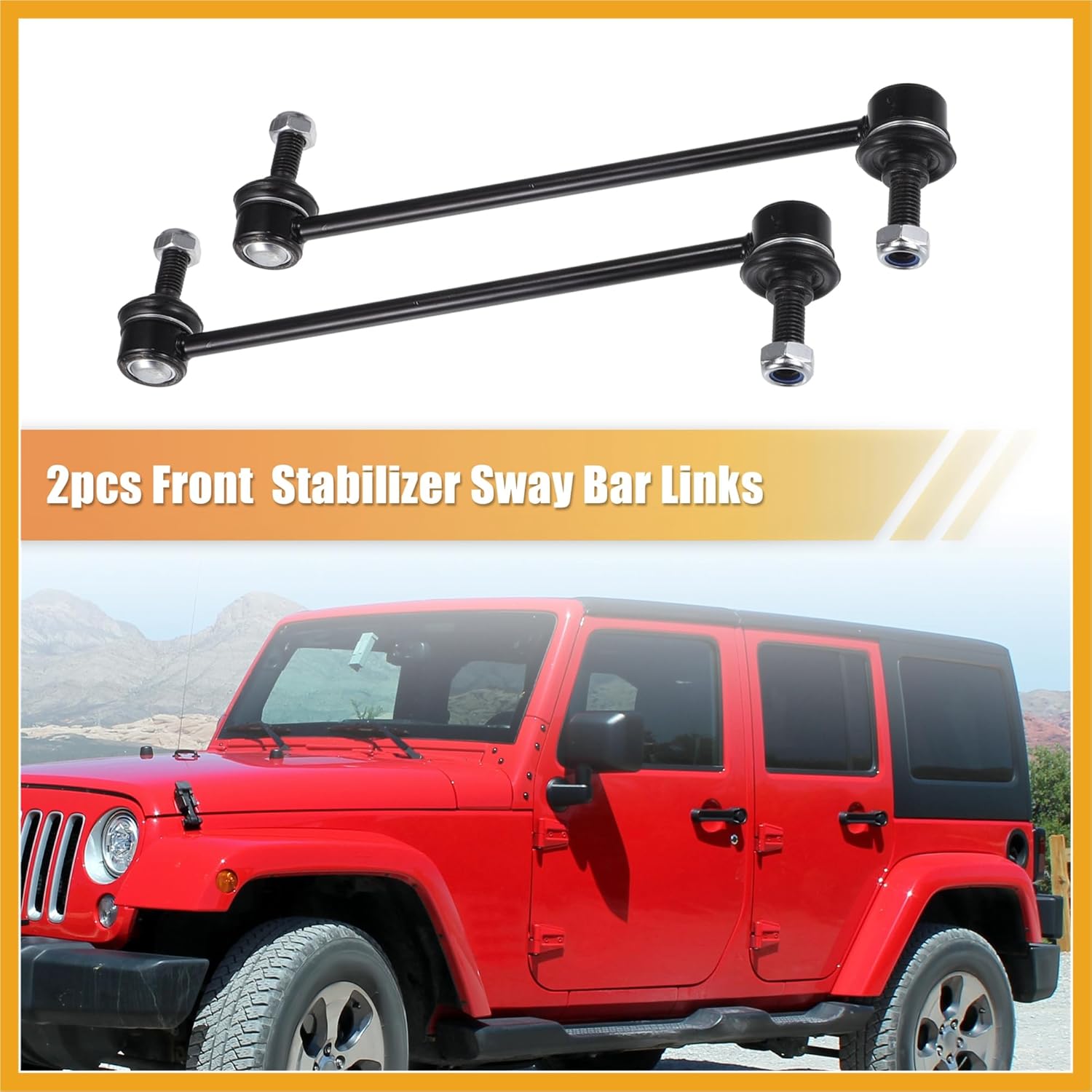 2pcs Front Sway Bar Links Stabilizer Link Kit for Fiat 500X 2016-2019 for Jeep Compass 2017-2022 for Jeep Renegade 2015-2021 Suspension Kit Replacement