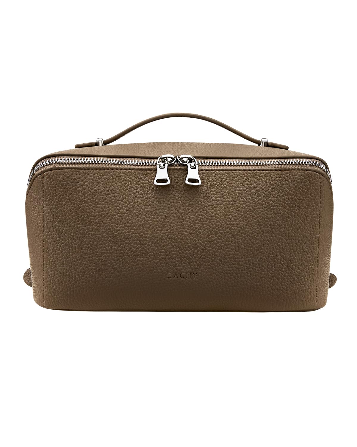 EACHY Lychee Leather Travel Makeup Bag