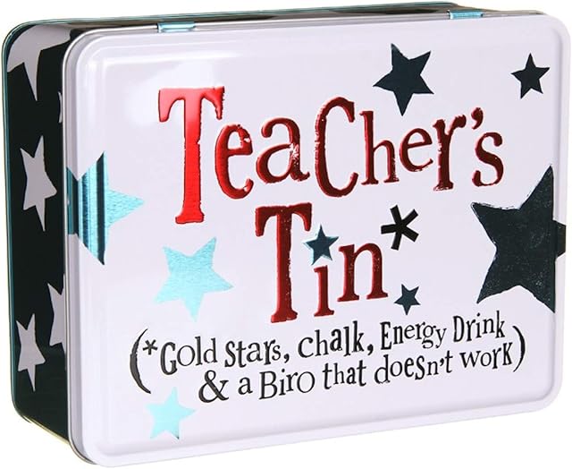 Bright Side The Storage Tin - Teachers Tin* (*Gold Stars, Chalk, Energy Drink & Biro that doesn't work)
