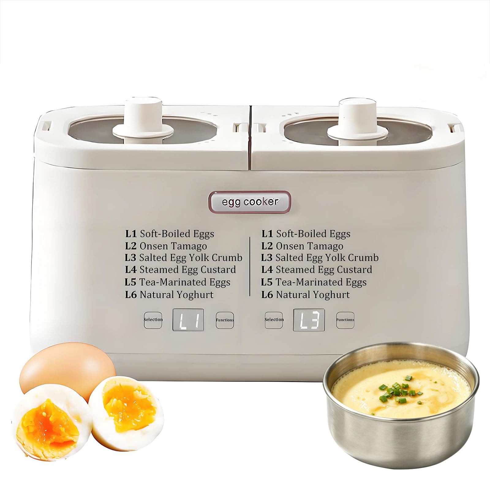 Hervidor De Huevos 550W, Con Capacidad Para 8 Huevos & 6 Modos