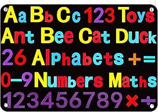 Alphabets ABC Learning Toys Flannel-Board for Toddlers 107 Pieces Felt-Letters-Numbers Preschool Learning ABC Math Colors 3.5 Ft Wall Hang Classroom Activity