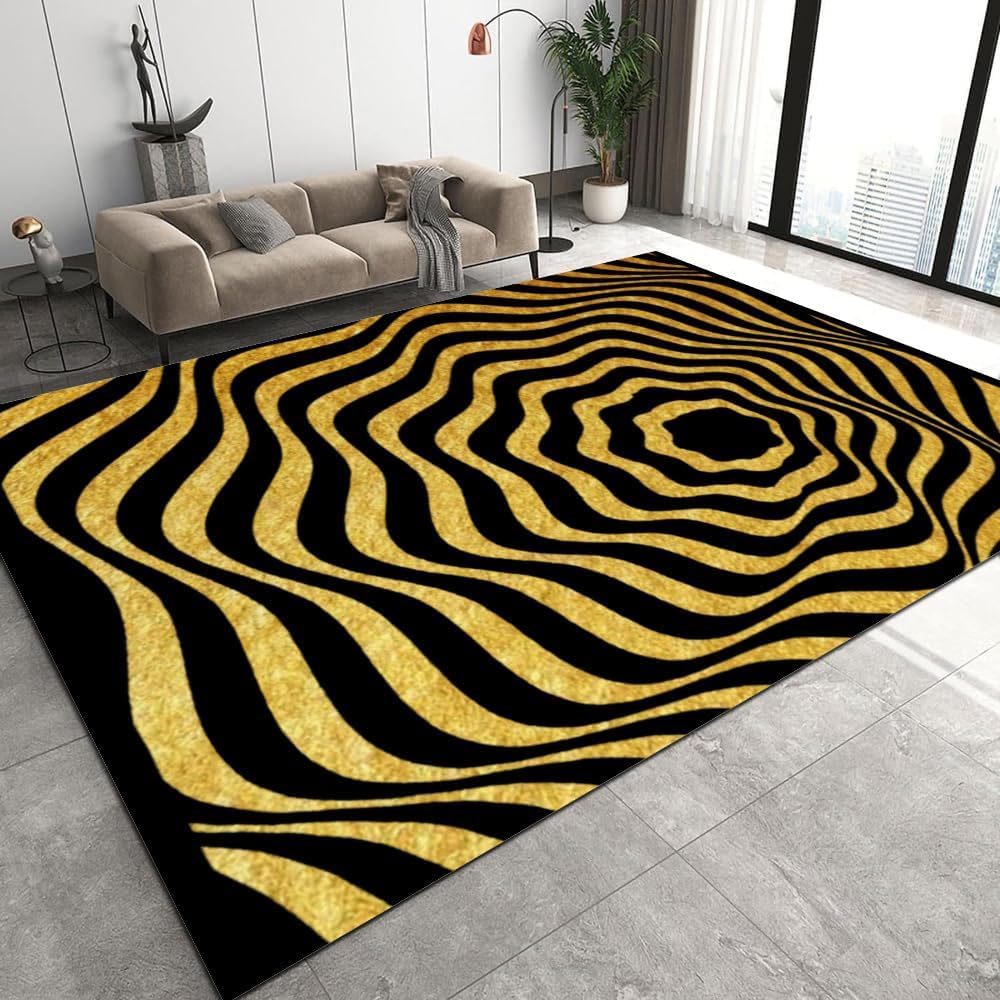 Tapis motif marbre abstrait 3D pour salon et chambre d'enfants, dimensions 100 x 200 cm