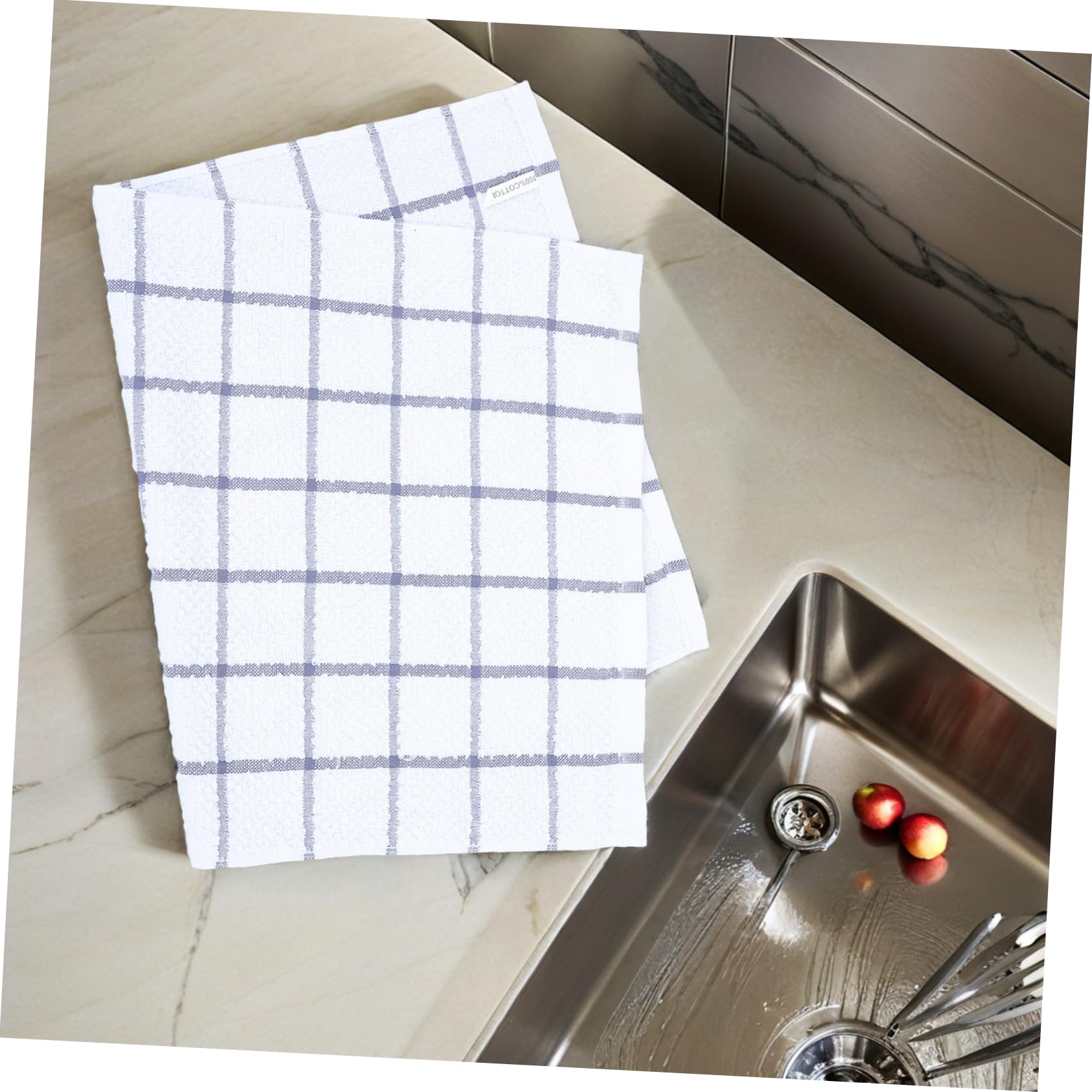 Paños de Cocina de Algodón 6 Piezas, Alta Absorción, Reutilizables