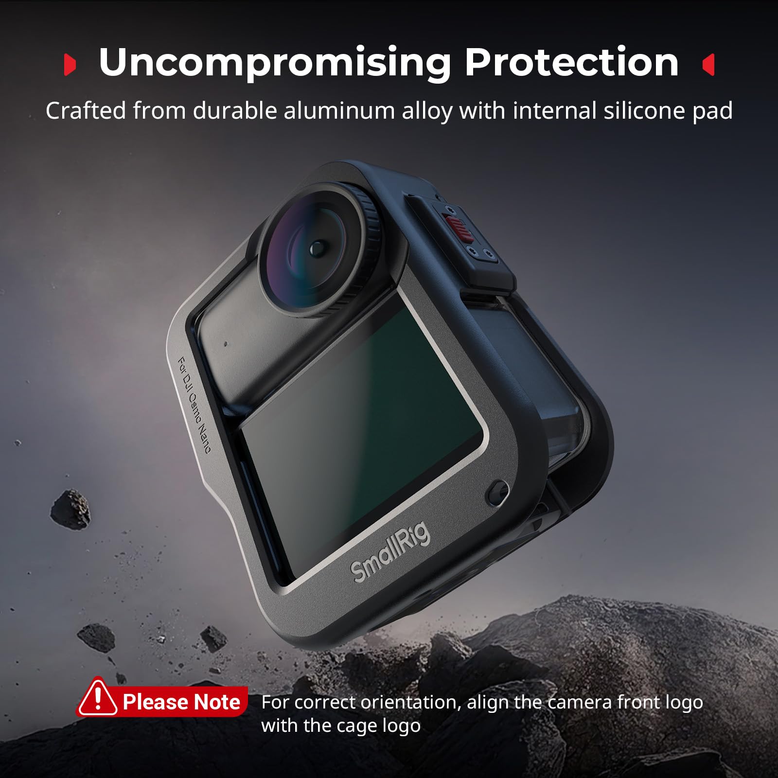 SmallRig Gabbia completa per DJI Osmo Nano, supporto per telaio protettivo, sblocco one-touch dell'alloggiamento di espansione, con slitta a contatto freddo e fori filettati da 1/4"-20 -5759