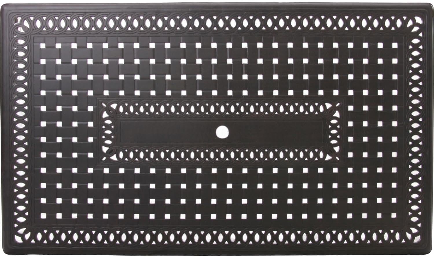 Darlee Series 88 60" Square Patio Dining Table in Antique Bronze