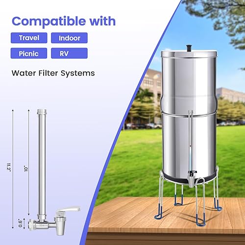 Miniatura 10 de Amwater Espiga de cristal de visión, nivel de agua de visión clara con bola flotante roja, material de metal duradero, también se adapta a los