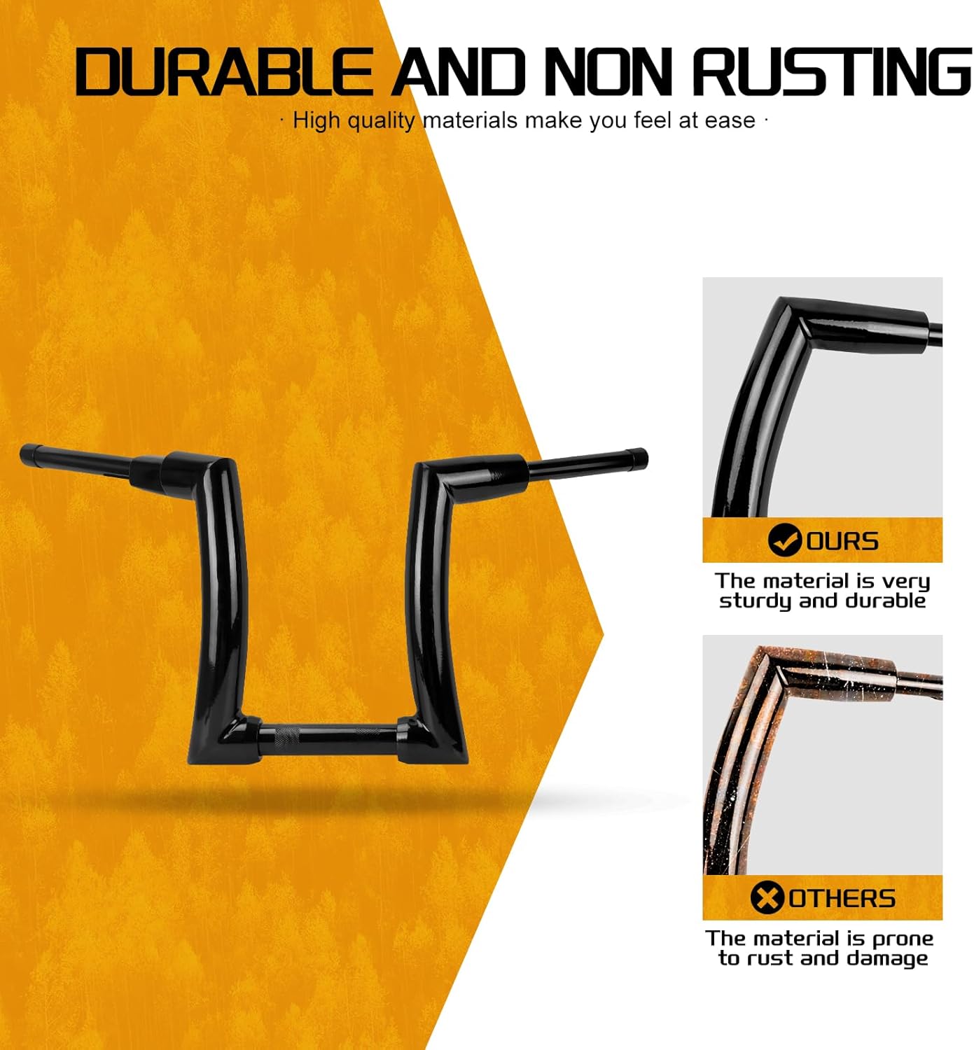 12" Rise Ape Hanger Handlebar 2 inch Fat Bar Fit for Harley Dyna Sportster XL 883 1200 Dyna 1992-2017 Road King 1998-2013 Touring Electra Glide Street Glide 1995-2013 Models