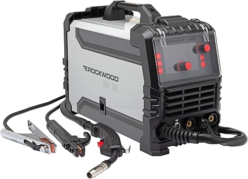 Rockwood MIG 160 Multi-Process Flux Core MIG and Stick Welder Welding Machine | 110V/220V Dual Voltage Advance Inverter Technology | TIG MIG Weld Ready | User-Friendly Digital Controls