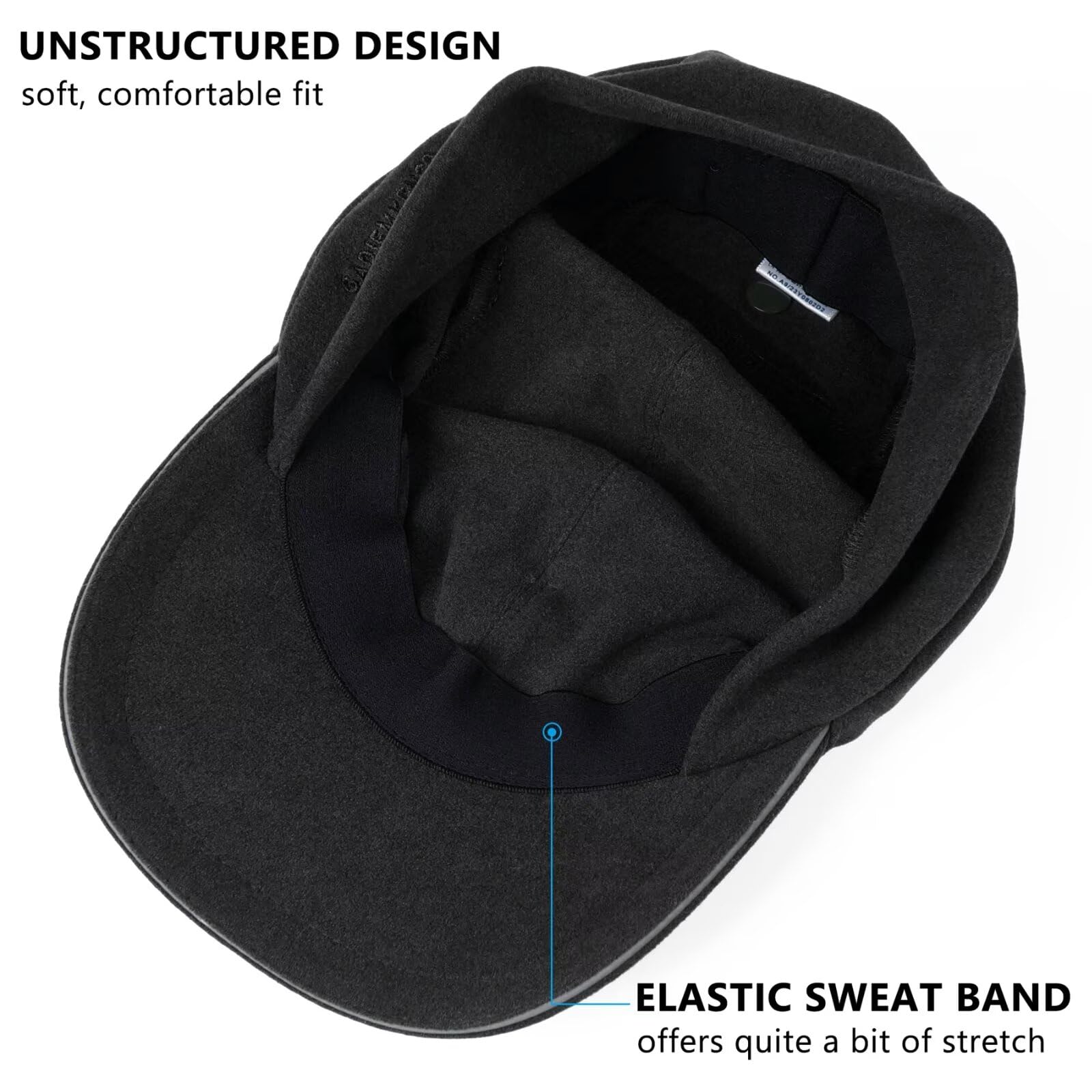GADIEMKENSD Women's Winter Reflective Fleece Ponytail Hat with Drop Down Ear Warmer for Outdoor Activity Cap