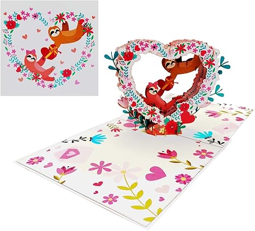 Miniatura 4 de Tarjetas de felicitación de cumpleaños, tarjeta desplegable de perezosos, tarjetas emergentes de papel 3D para cumpleaños, tarjetas de aniversario,