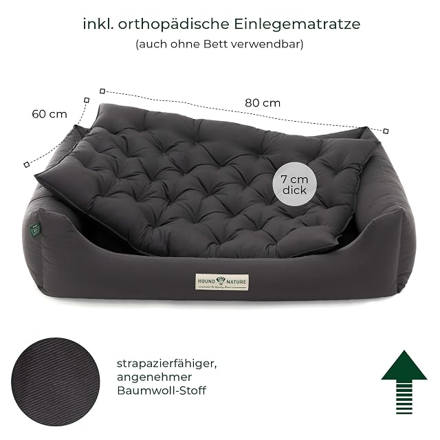 Foto 6 de 8 de HOUND & NATURE - Cama ortopédica para perros Zermatt, cesta para perros grandes con borde alto, sofá…